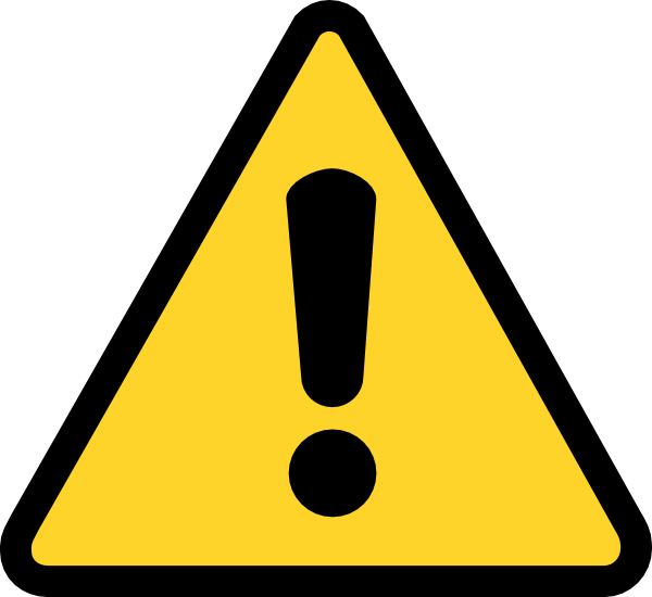 This yellow alert icon indicates that the accompanying text is important.